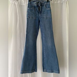 70’s Style Bell Bottom Jeans by American Eagle, Size 0